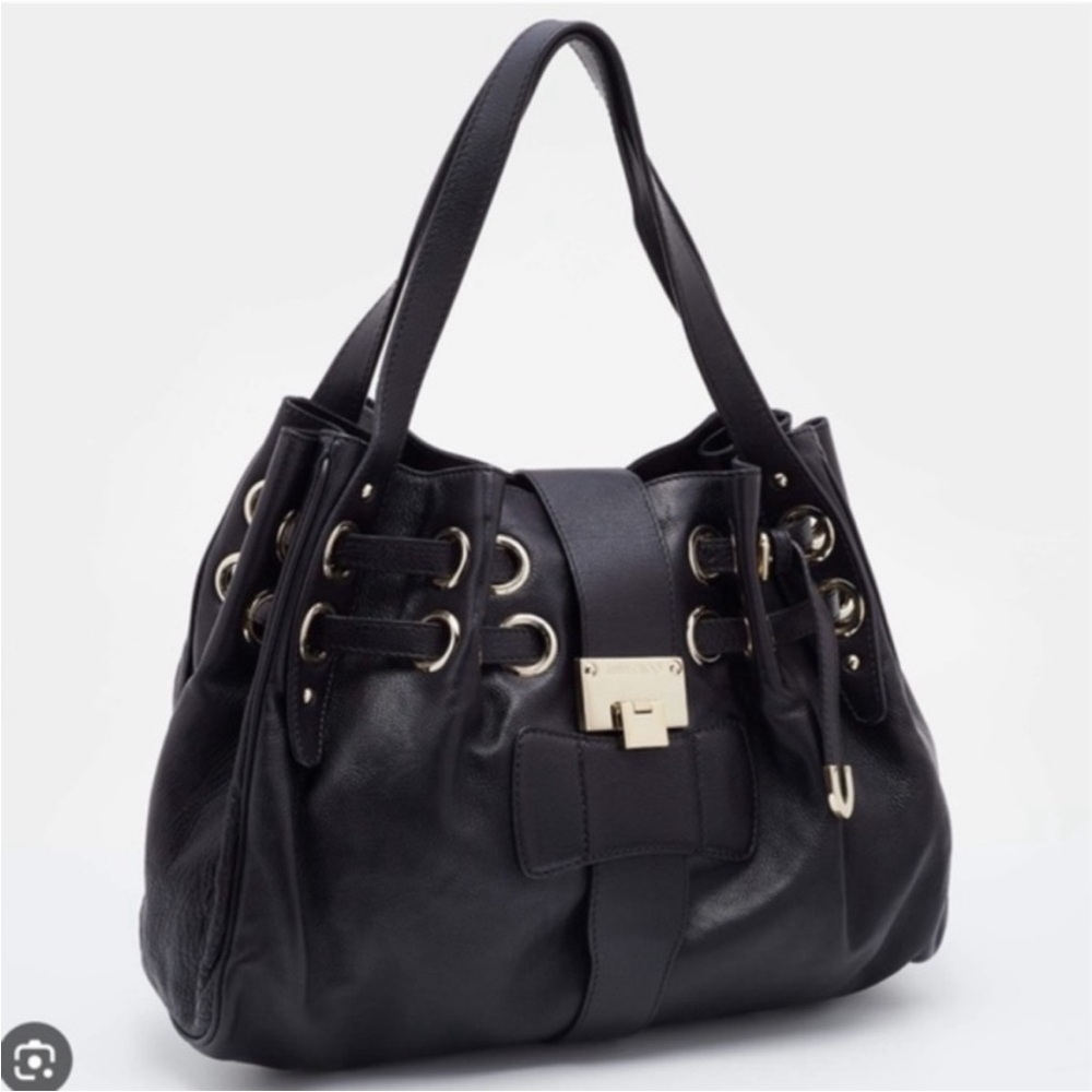 Jimmy Choo Ramona Black Leather Tote Bag